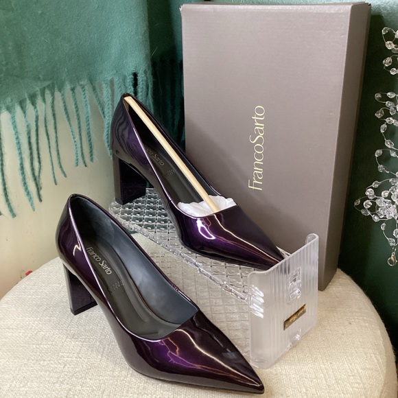Franco Sarto Shoes - Franco‎ Sarto Purple Patent Leather Pumps Giovanna